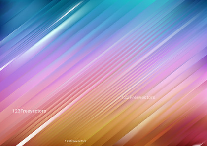 Shiny Pink Blue and Orange Diagonal Lines Abstract Background
