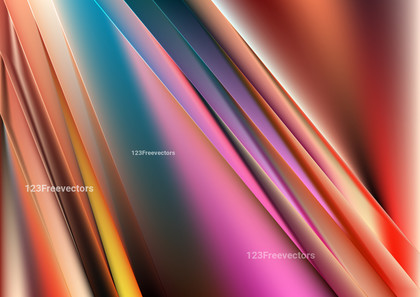Shiny Pink Blue and Orange Straight Lines Abstract Background Graphic
