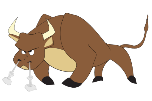 Free Angry Cartoon Bull Vector Image