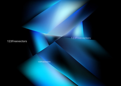 Abstract Geometric Black and Blue Background Graphic