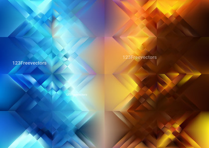 Blue and Orange Geometric Abstract Background