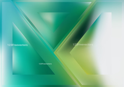 Geometric Abstract Blue Green and White Background