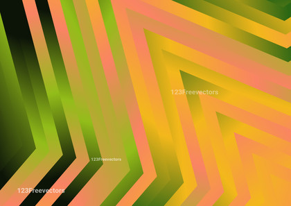 Abstract Green Orange and Pink Geometric Background Vector Image