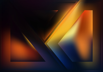 Abstract Blue Orange and Black Shiny Geometric Background Illustrator