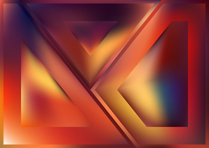 Geometric Abstract Shiny Red Orange and Blue Background