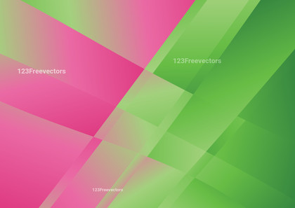 Abstract Pink and Green Gradient Geometric Shapes Background