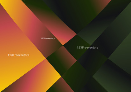 Green Orange and Pink Abstract Gradient Geometric Shapes Background