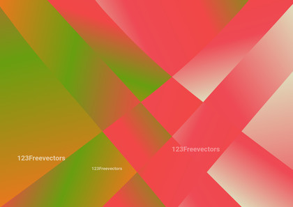 Green Orange and Pink Abstract Gradient Modern Geometric Shapes Background