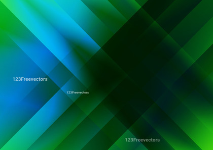 Blue and Green Fractal Stripes Background Vector Illustration