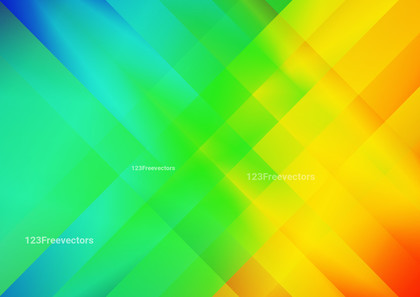 Blue Green and Orange Abstract Fractal Stripes Background Vector Illustration