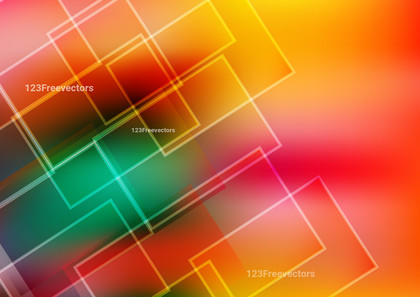Red Green and Orange Modern Square Background Vector Art