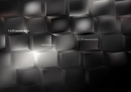 Black and Grey 3D Cube Blocks Background