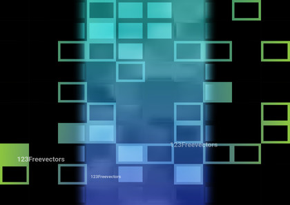Abstract Black Blue and Green 3D Cube Background Illustrator