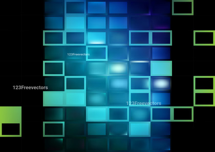 Abstract Black Blue and Green Cube Background