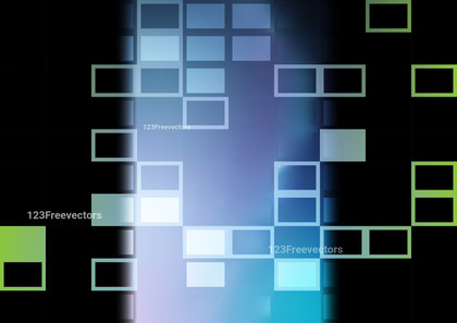 Abstract Black Blue and Green Cube Blocks Background