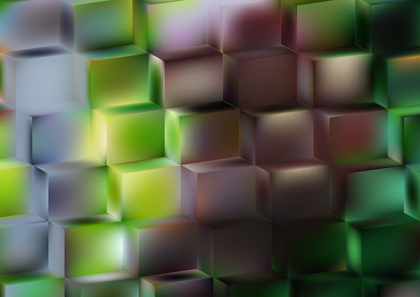 Brown Blue and Green Cube Blocks Background