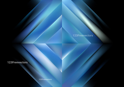 Abstract Black and Blue Concentric Rhombus Geometric Background Vector Graphic