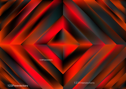 Red and Black Concentric Rhombus Background Vector Graphic