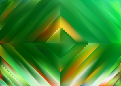 Orange White and Green Rhombus Geometric Background Graphic