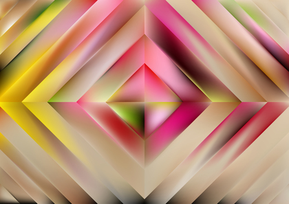 Abstract Pink Brown and Yellow Rhombus Geometric Background Vector Art