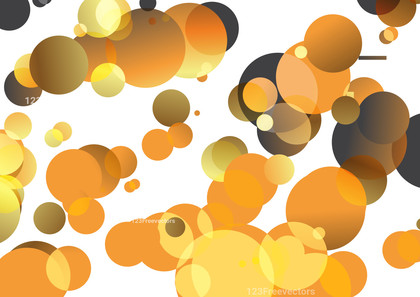 Abstract Orange and White Circles Background Vector Art