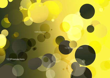 Abstract Green and Yellow Circles Background