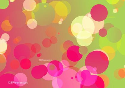 Pink and Green Circles Background Vector Art
