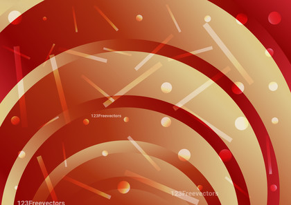 Red and Gold Abstract Circles Background Illustration