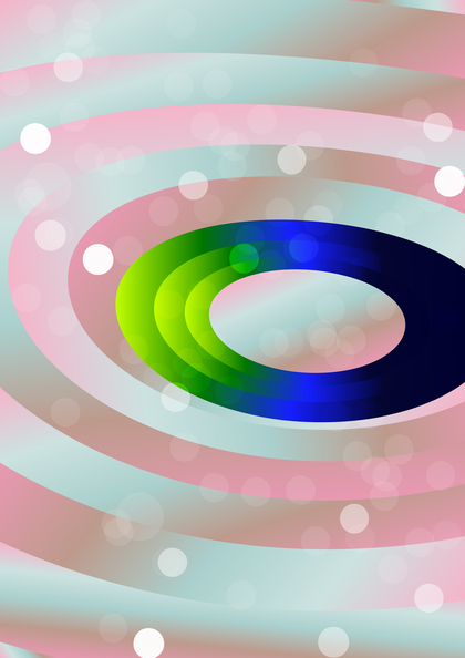 Blue Pink and Green Circle Background