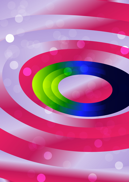 Abstract Blue Pink and Green Circles Background Graphic