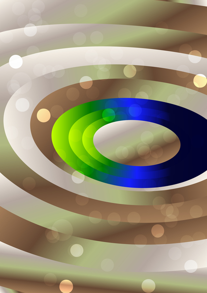 Abstract Brown Blue and Green Circle Background