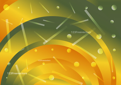 Orange Yellow and Green Abstract Circle Background Vector Image