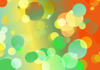 Orange Yellow and Green Abstract Circles Background Illustrator