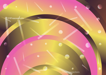 Pink Brown and Yellow Circles Background Graphic