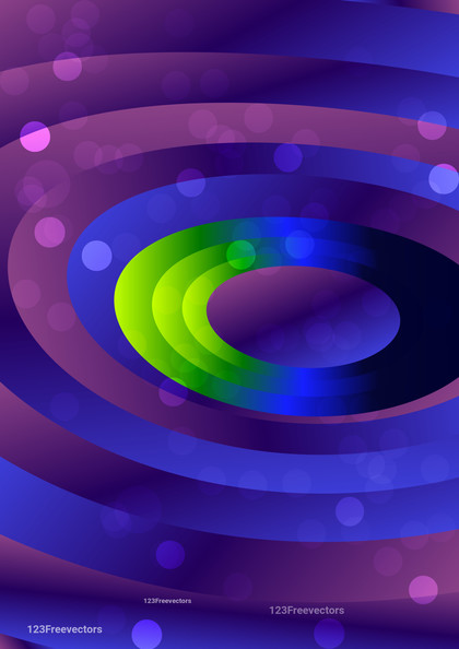 Abstract Purple Blue and Green Circles Background