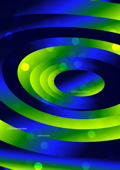 Abstract Blue and Green Liquid Circles Background