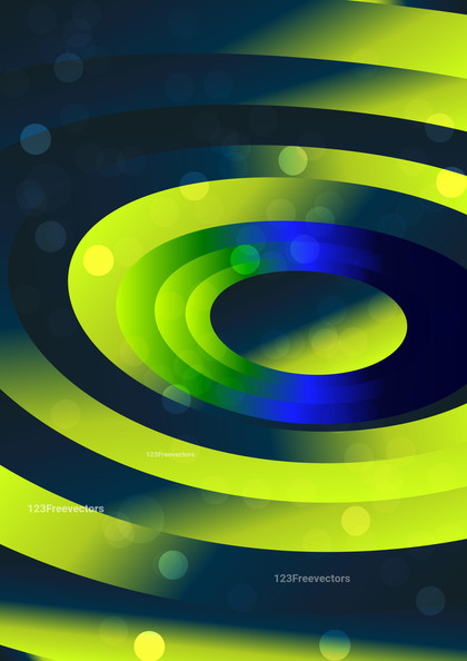 Abstract Blue Green and Yellow Liquid Color Fluid Gradient Circles Background