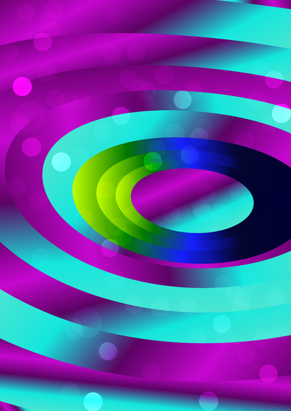 Abstract Blue Pink and Green Fluid Color Concentric Circles Background Image