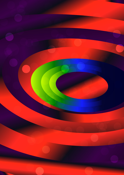 Abstract Red Green and Blue Fluid Gradient Concentric Circles Background Image