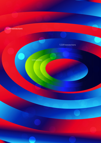 Abstract Red Green and Blue Liquid Concentric Circles Background Vector Image