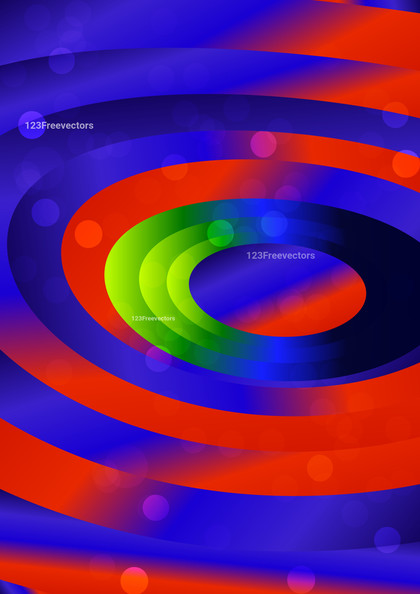 Abstract Red Green and Blue Liquid Color Concentric Circles Background Illustrator