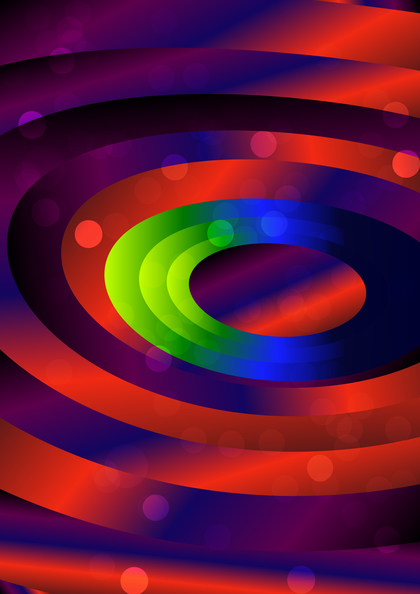 Abstract Red Green and Blue Liquid Color Fluid Gradient Concentric Circles Background