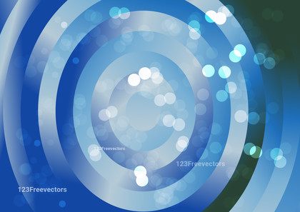 Blue Green and White Abstract Concentric Circles Background