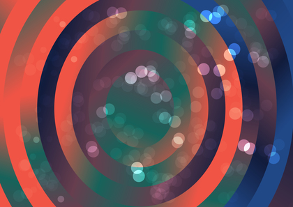 Red Green and Blue Concentric Circles in Bokeh Background
