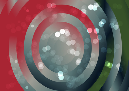 Red Green and Blue Concentric Circles in Bokeh Background Image