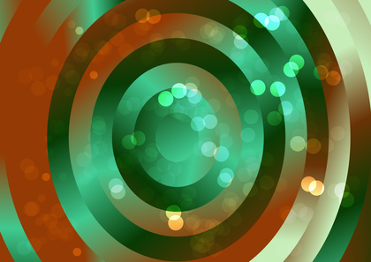 Red and Green Gradient Concentric Circles Background