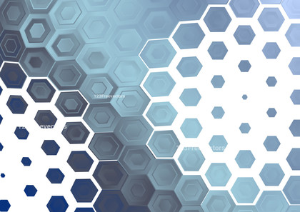 Blue and White Hexagon Background Image