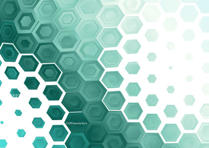 Green and White Hexagon Background Illustration