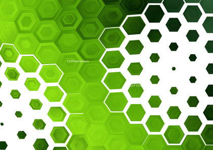 Green and White Hexagon Shape Background