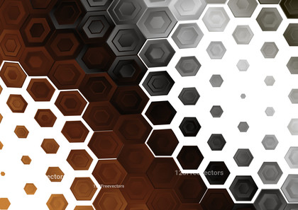 Brown and Grey Hexagon Shape Background Illustrator